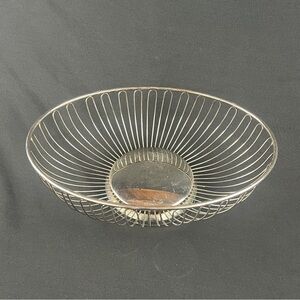 Stainless Steel Wire Fruit Bowl – Mid-Century Modern Round Basket